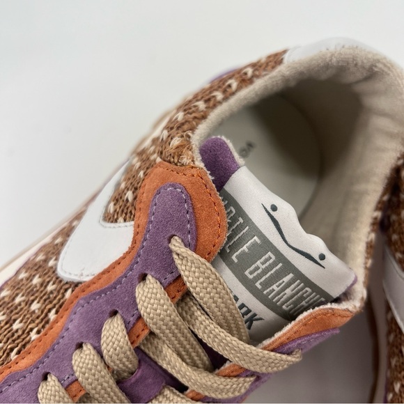 Voile Blanche Owark Low Top Woven Raffia Colorful Suede Lace Up Sneakers 39 - Picture 7 of 12